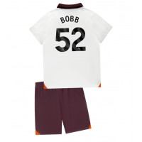 Camisa de Futebol Manchester City Oscar Bobb #52 Equipamento Secundário Infantil 2023-24 Manga Curta (+ Calças curtas)